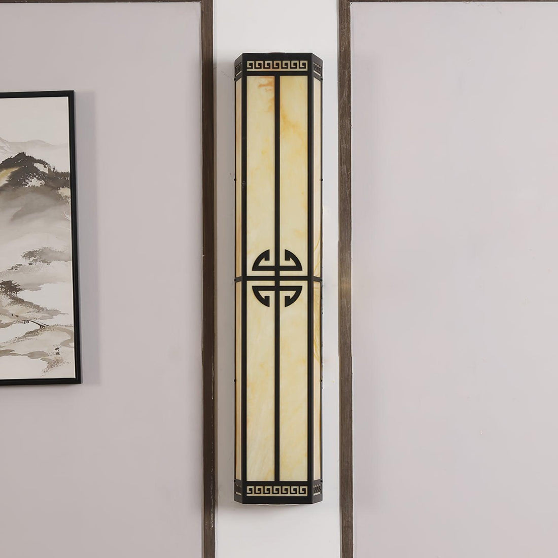Schneeflocken-Wandleuchte aus Gipsmetall – quadratische, elegante Lampe für den Außenbereich