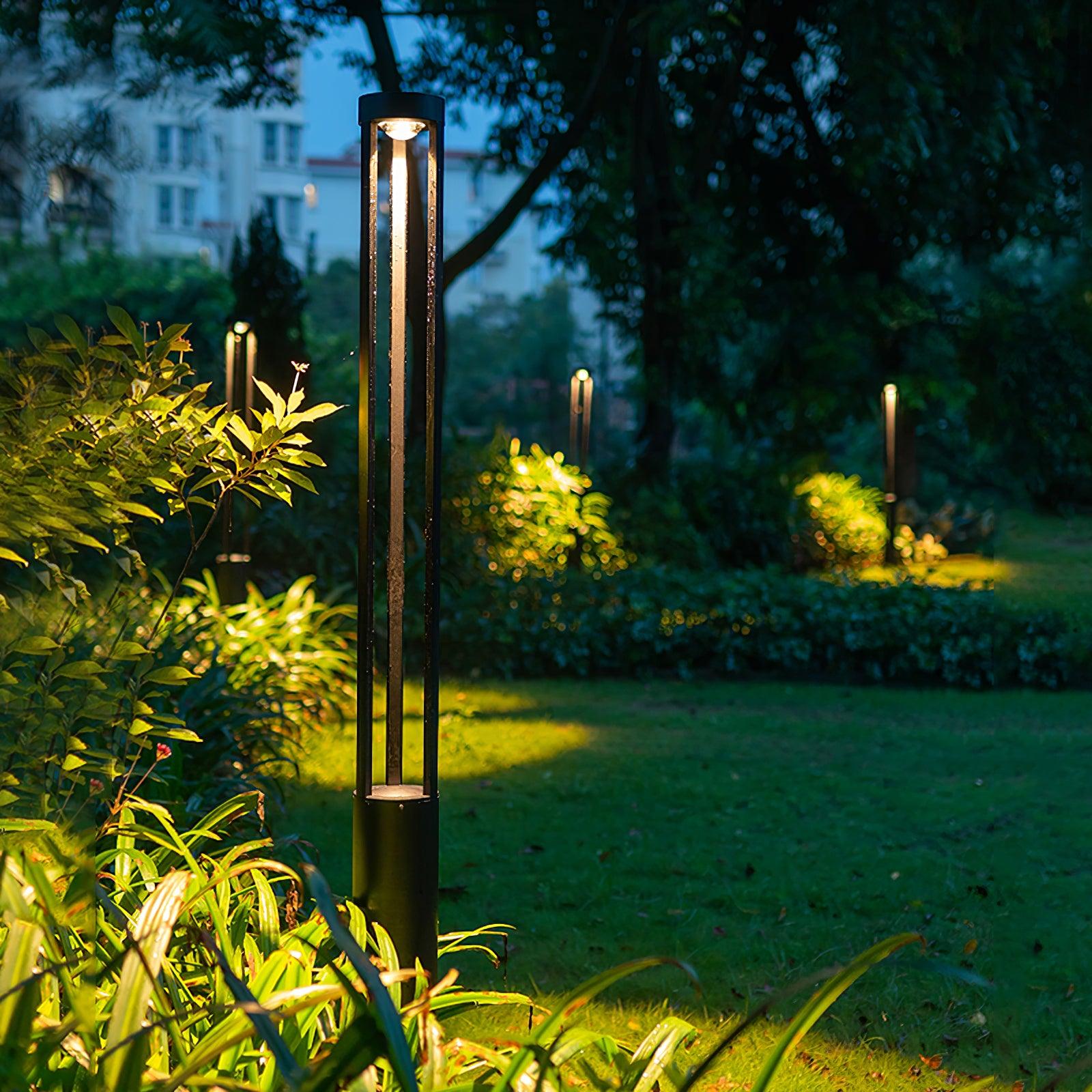 Modern Pole Outdoor Light - Geometric Post Garden Street Lamp