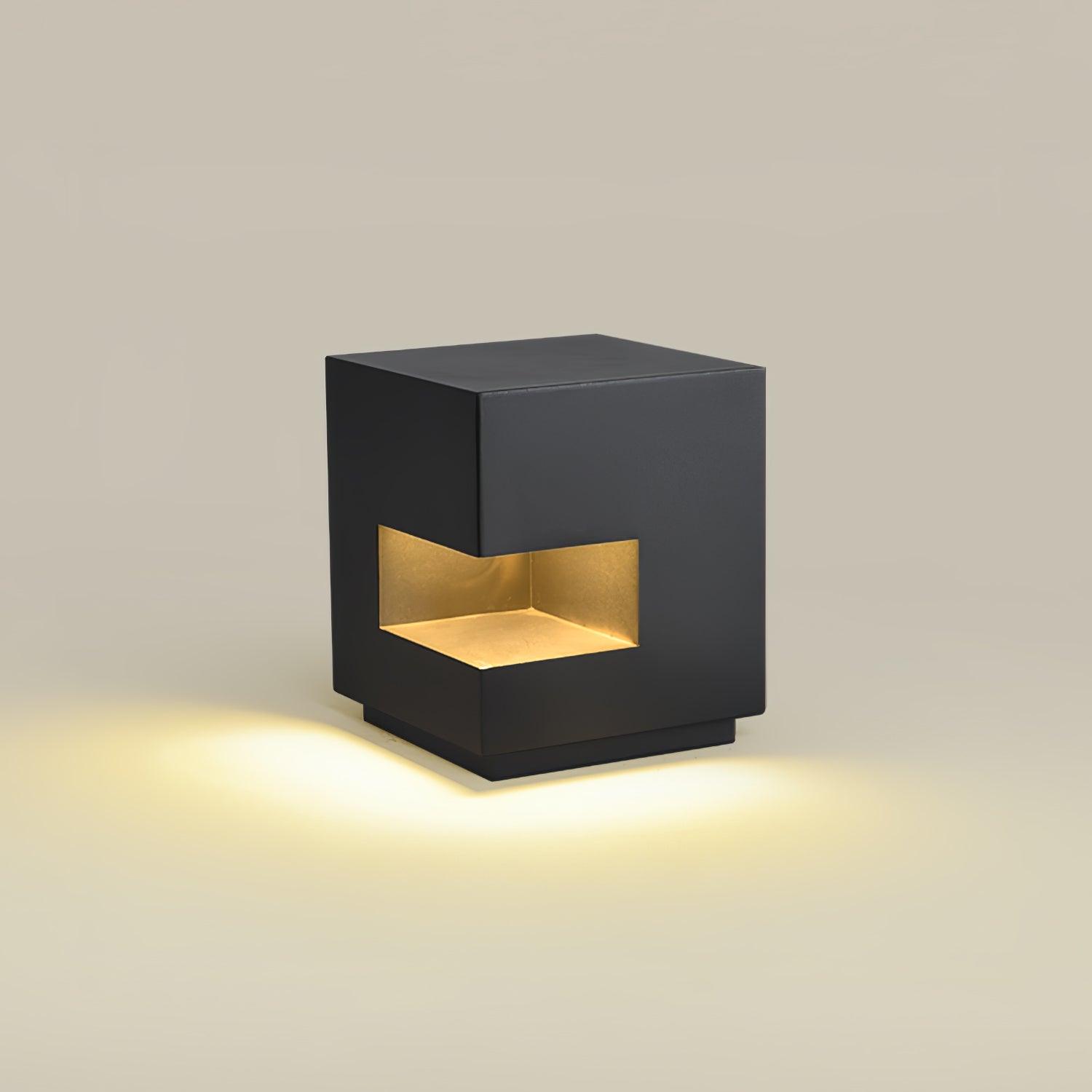 Cube Post Outdoor Light - Cube Outdoor Lamp Great for Courtyards