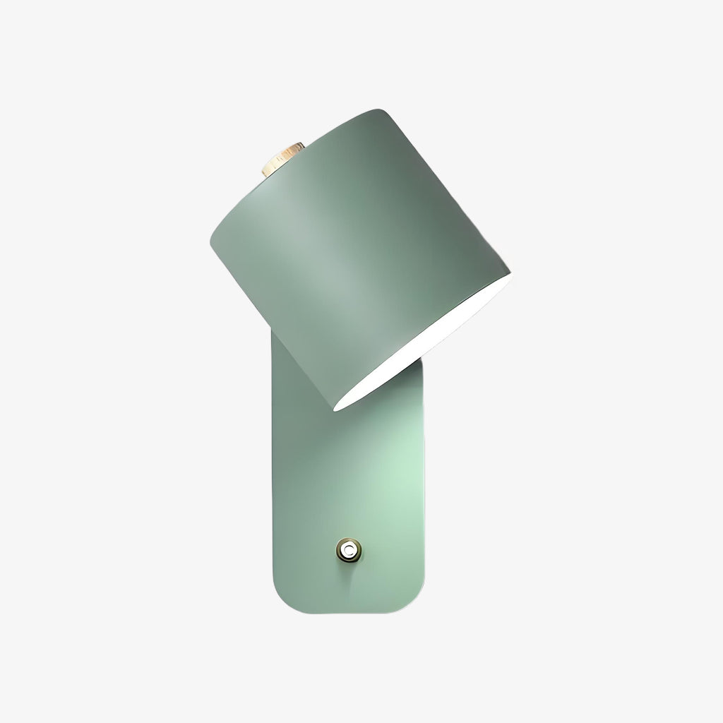 Volyne Adjustable Swivel Cylinder Wall Sconce - Minimalist Metal Wall Lamp for Bedroom and Reading Area