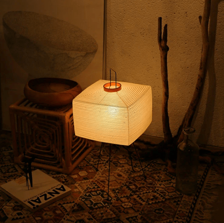 Washi Paper Table Lamp - Handcrafted Shade for Elegant Ambient Lighting