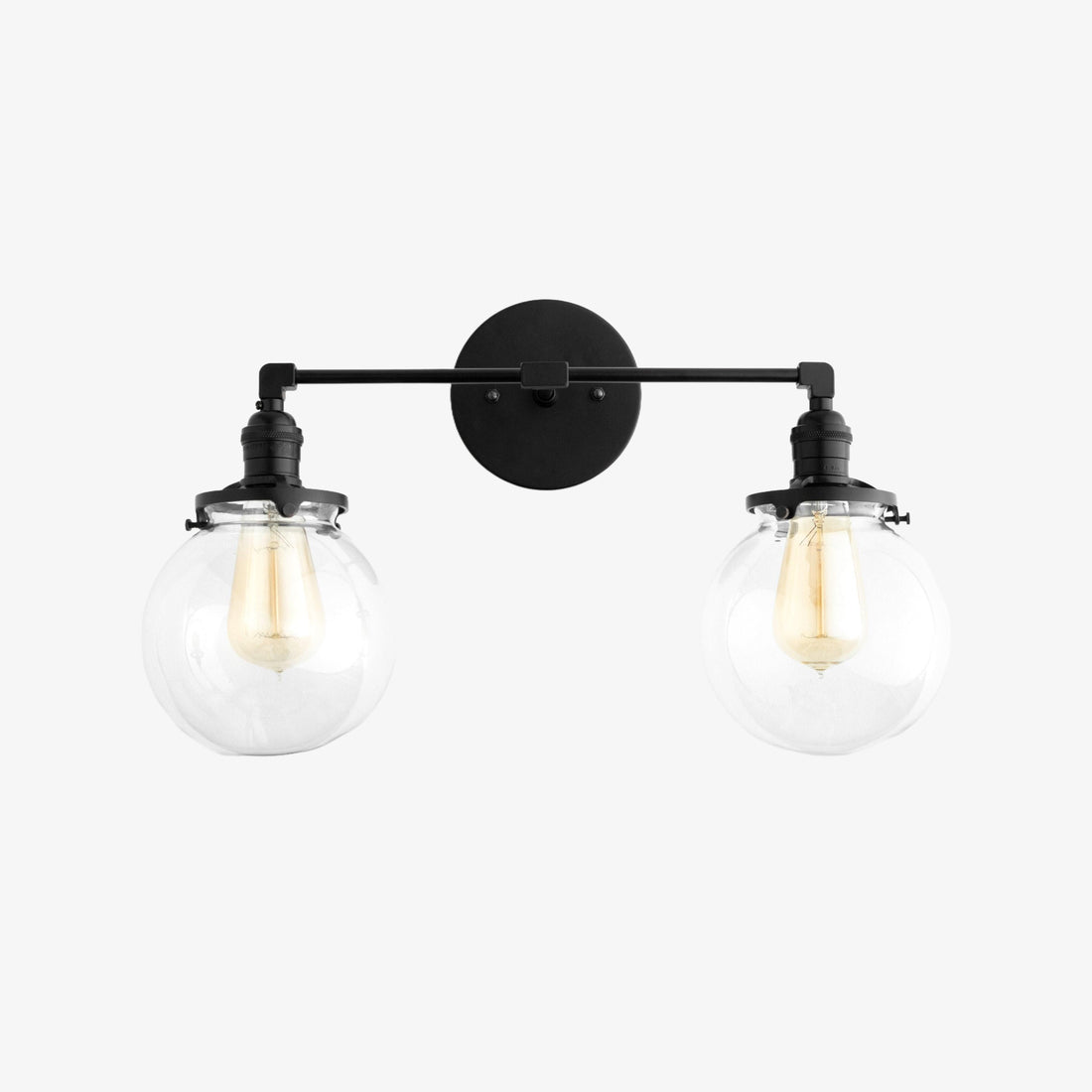 Lumio Globe Glaskugel-Waschtischleuchte – Moderne Badezimmerleuchte mit zwei Lichtern