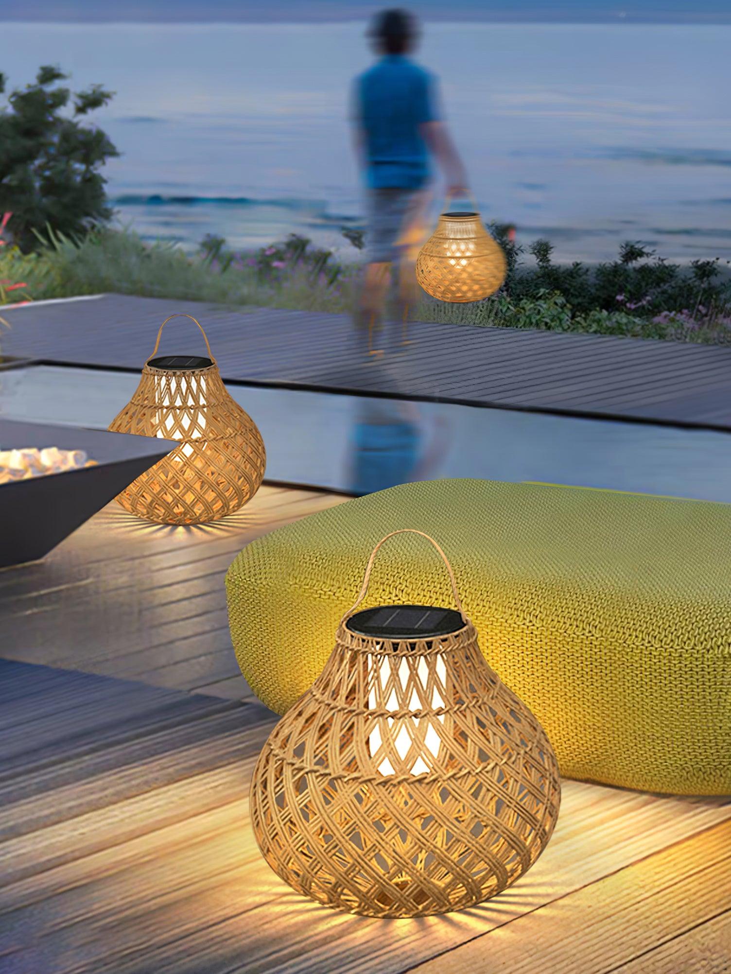 Woven Sphere Lantern Outdoor Lamp - Solar Outdoor Lamp Great