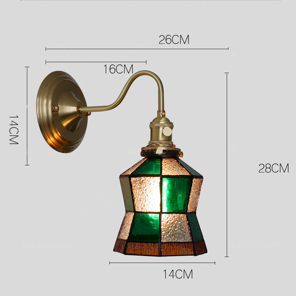 Stained Glass Wall Light - Vintage Petal Sconce For Living Room