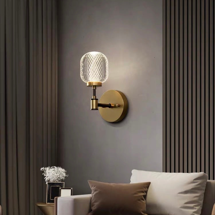 Antique Crystal Wall Lamp - Acrylic Fixture for Bedroom