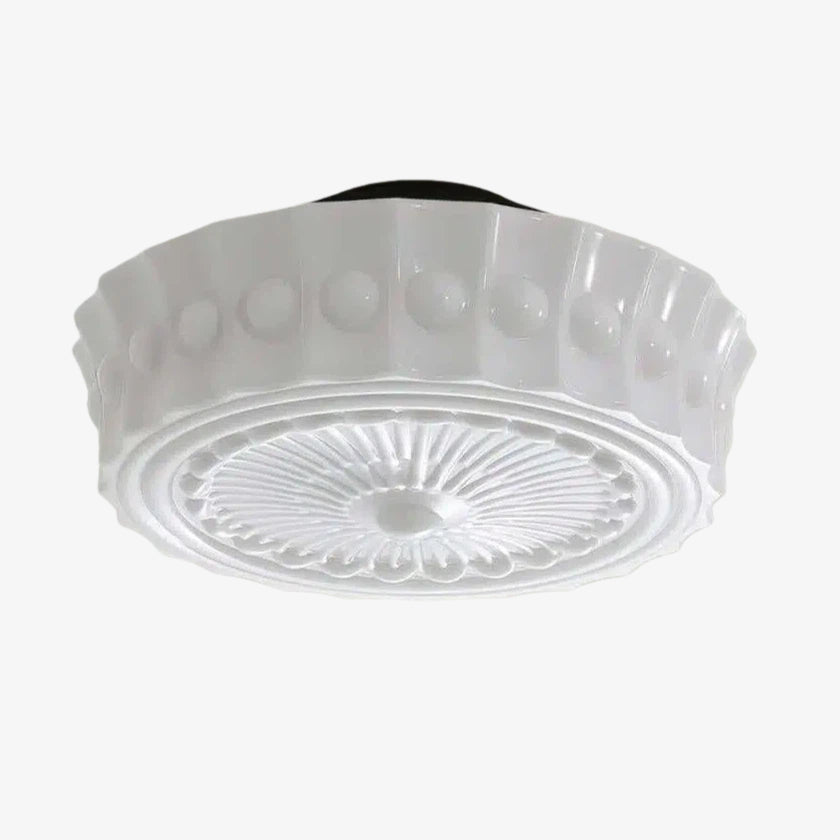 Dretta Vintage Classic Runde Deckenleuchte - Skulpturale Kunstglas-Leuchte für das Wohnzimmer U02