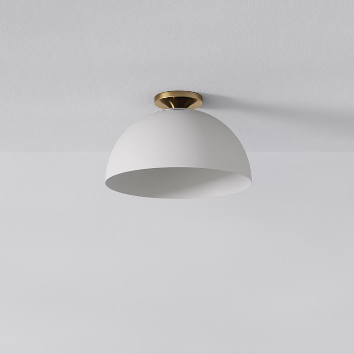 Parvion Metal Bowl Ceiling Lamp - Modern Flush Mount Light for Hallway