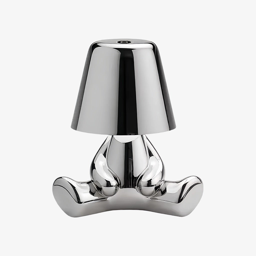 Aurabrova Rechargeable Human Figure Table Lamp – Modern Aluminium Lamp for Living Room