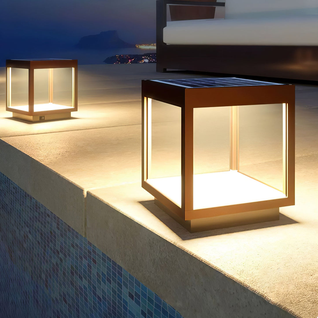Square Frame Solar Outdoor Light - Garden Light with Durable Metal
