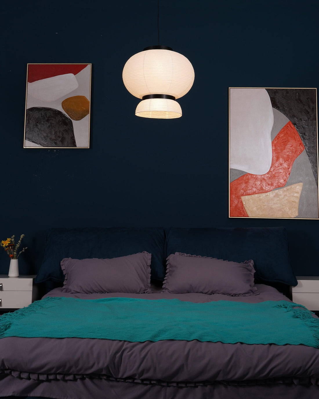 Rounded Layered Paper Plug-In Pendant