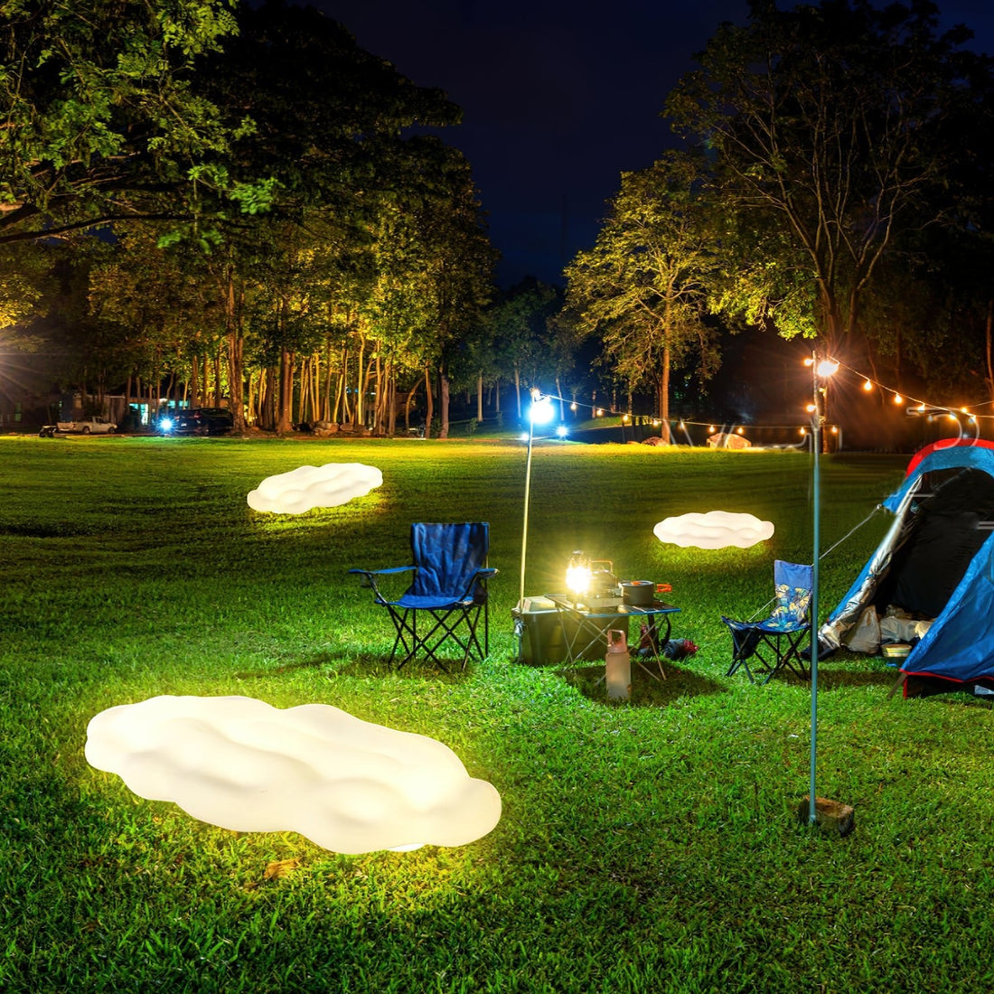Cloud Outdoor Floor Light - Weatherproof Sleek Patio Garden Lighting