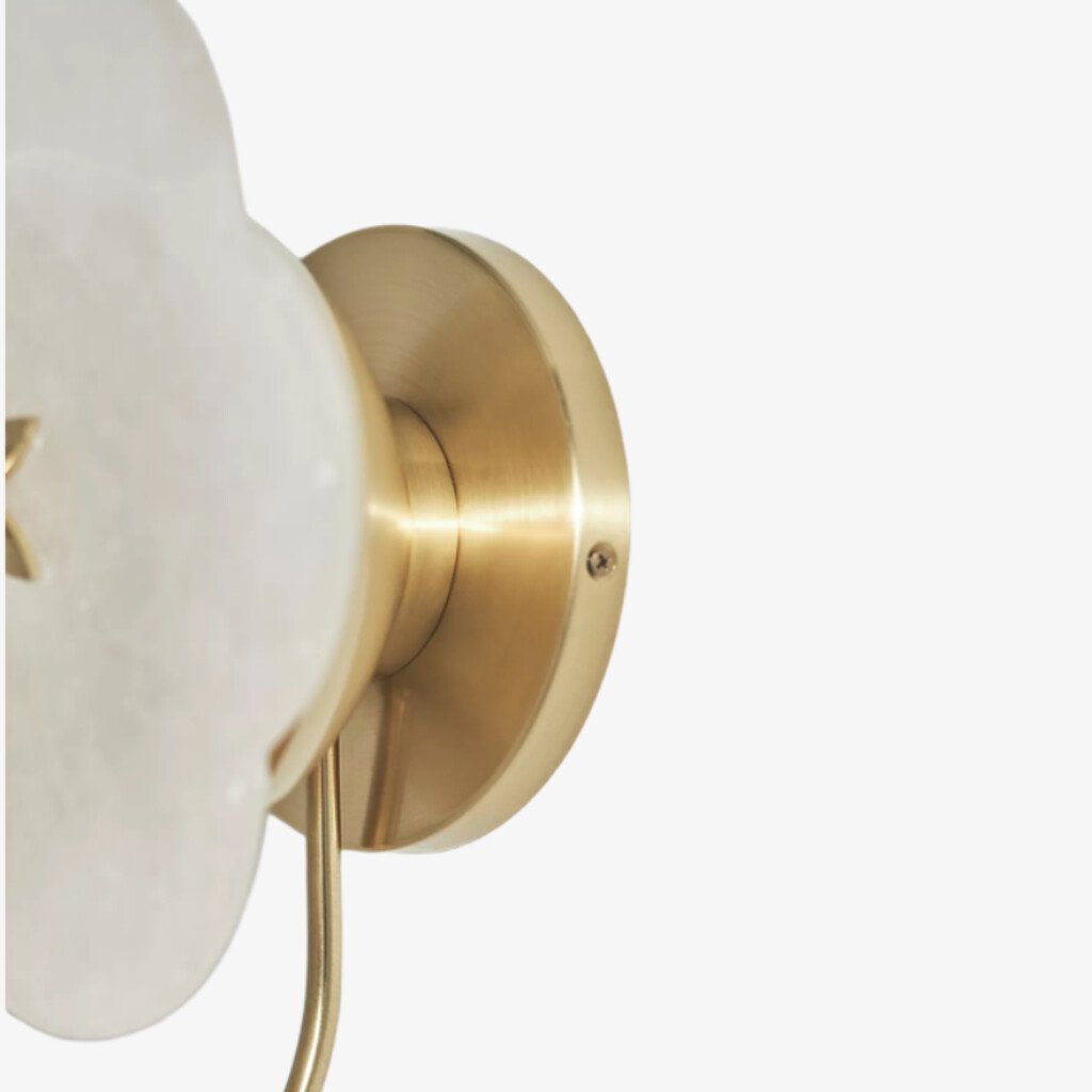 Albi Alabaster Wall Lamp - Carved floral Outlines are Suitable for Living Rooms or Bedrooms