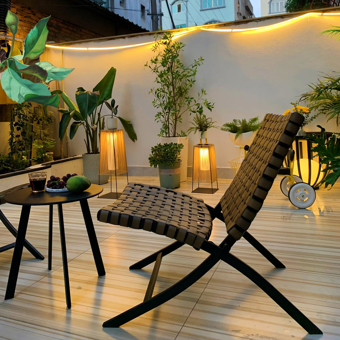 Kunststoff-Rattan-Außenpfostenleuchte - Solar-Pfostenlampe Ideal