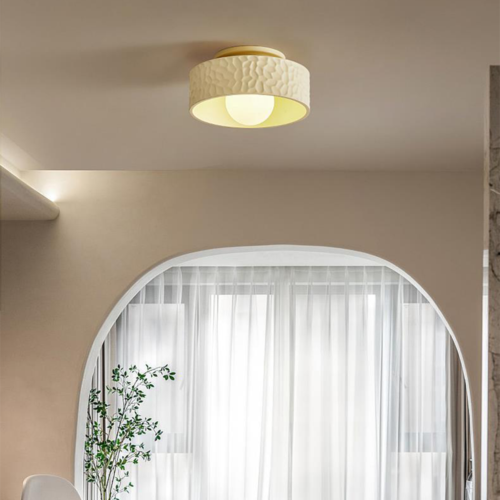 Wabi-sabi Ceiling Lamp - Round Style Fixture for Living Room