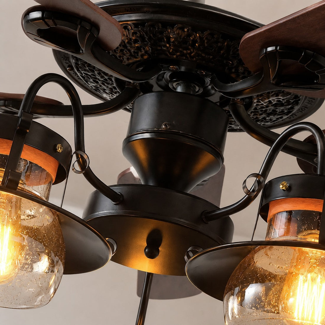 Black motor frame and light arm detail