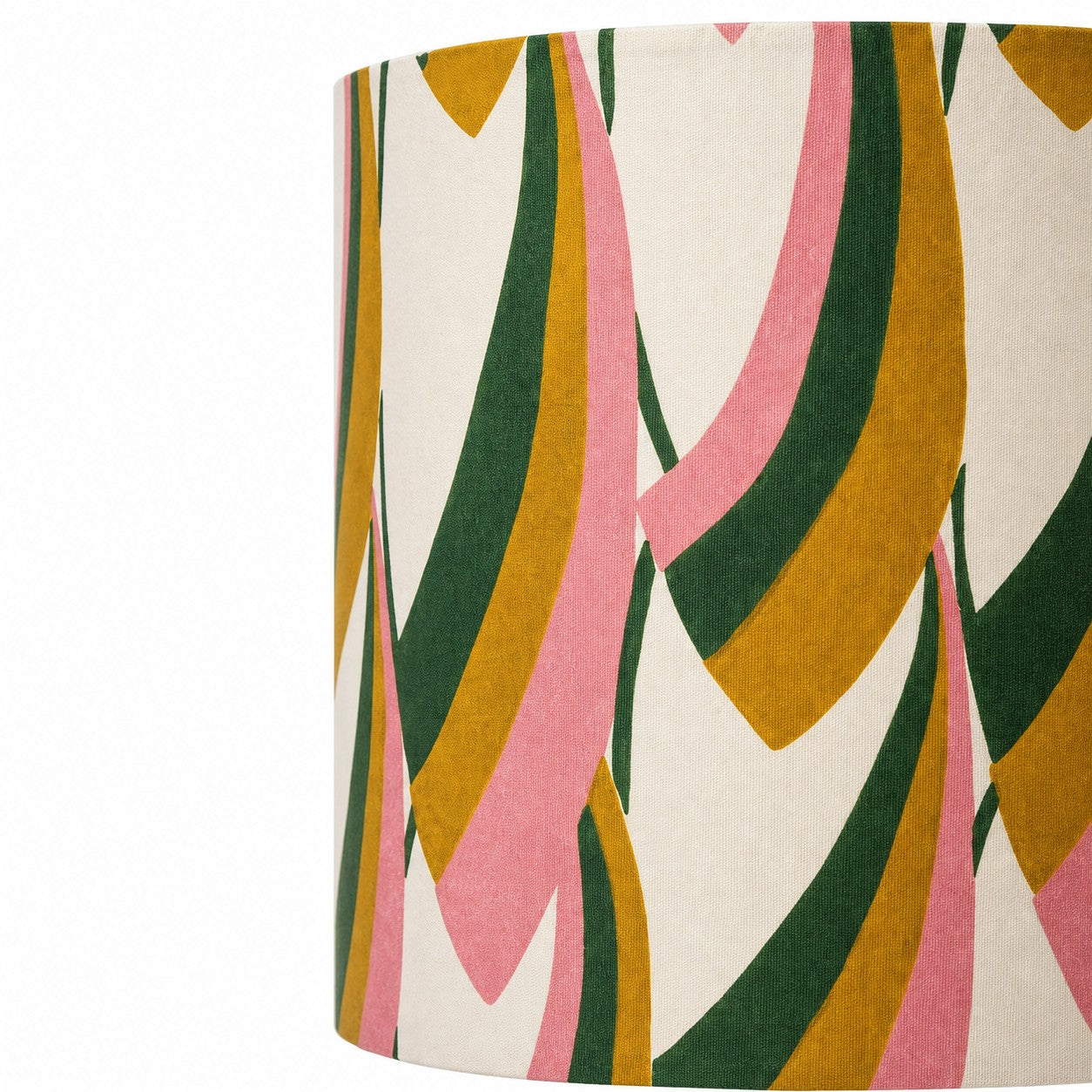 Abstract ribbon print and fabric weave detail