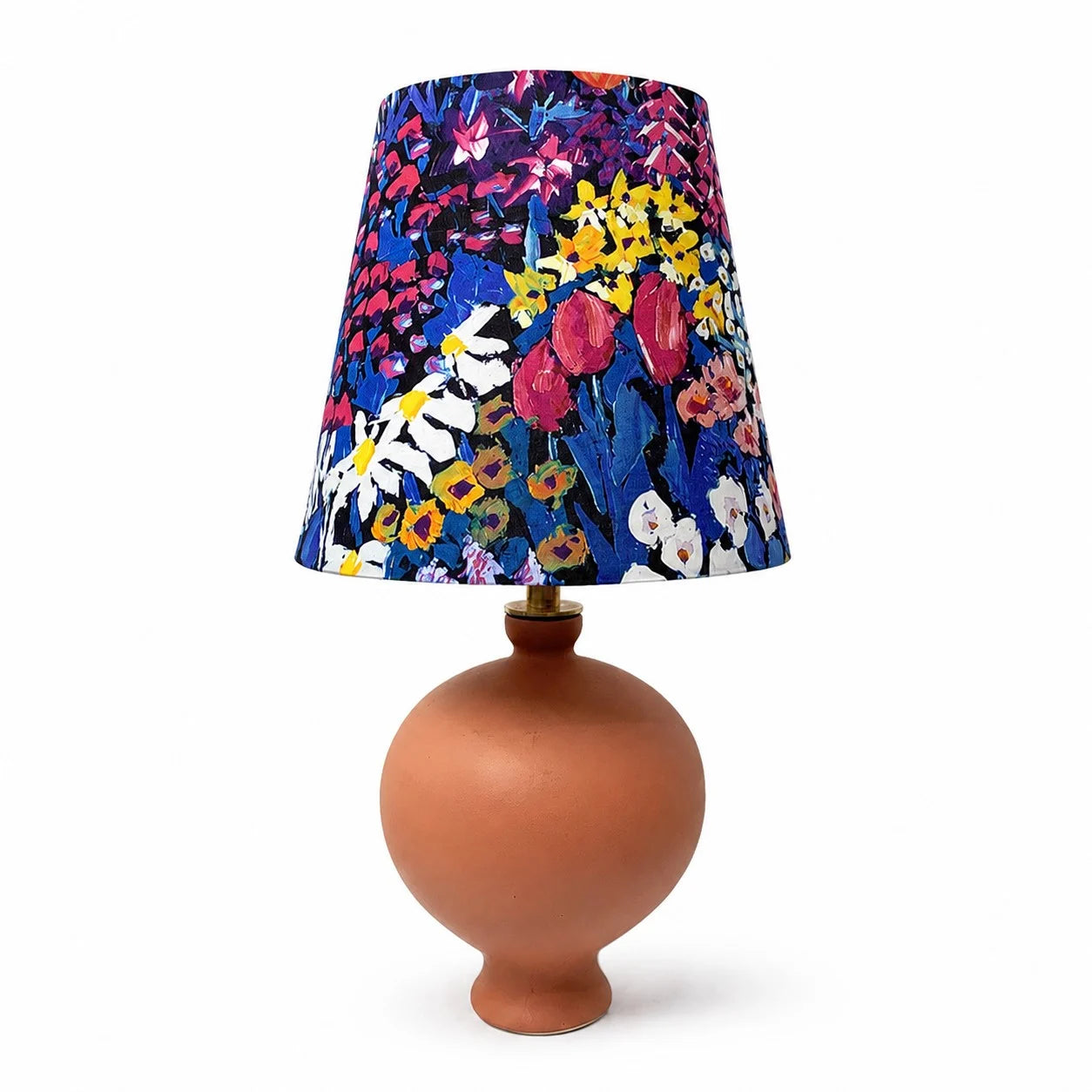 Painter floral ceramic table lamp style