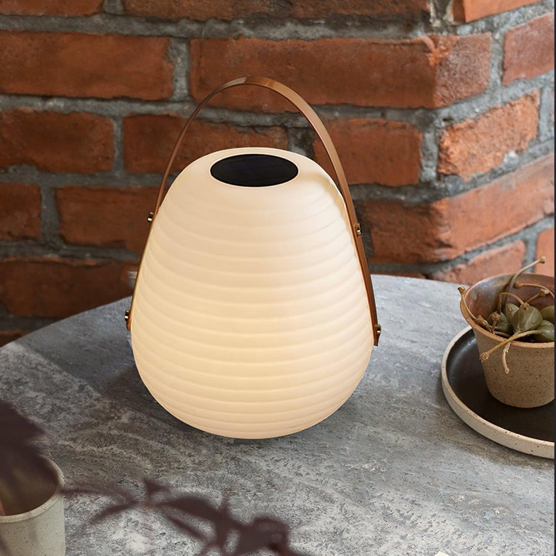 Lantern Outdoor Lamp - Frosted Plastic Portable Warm Light for Garden