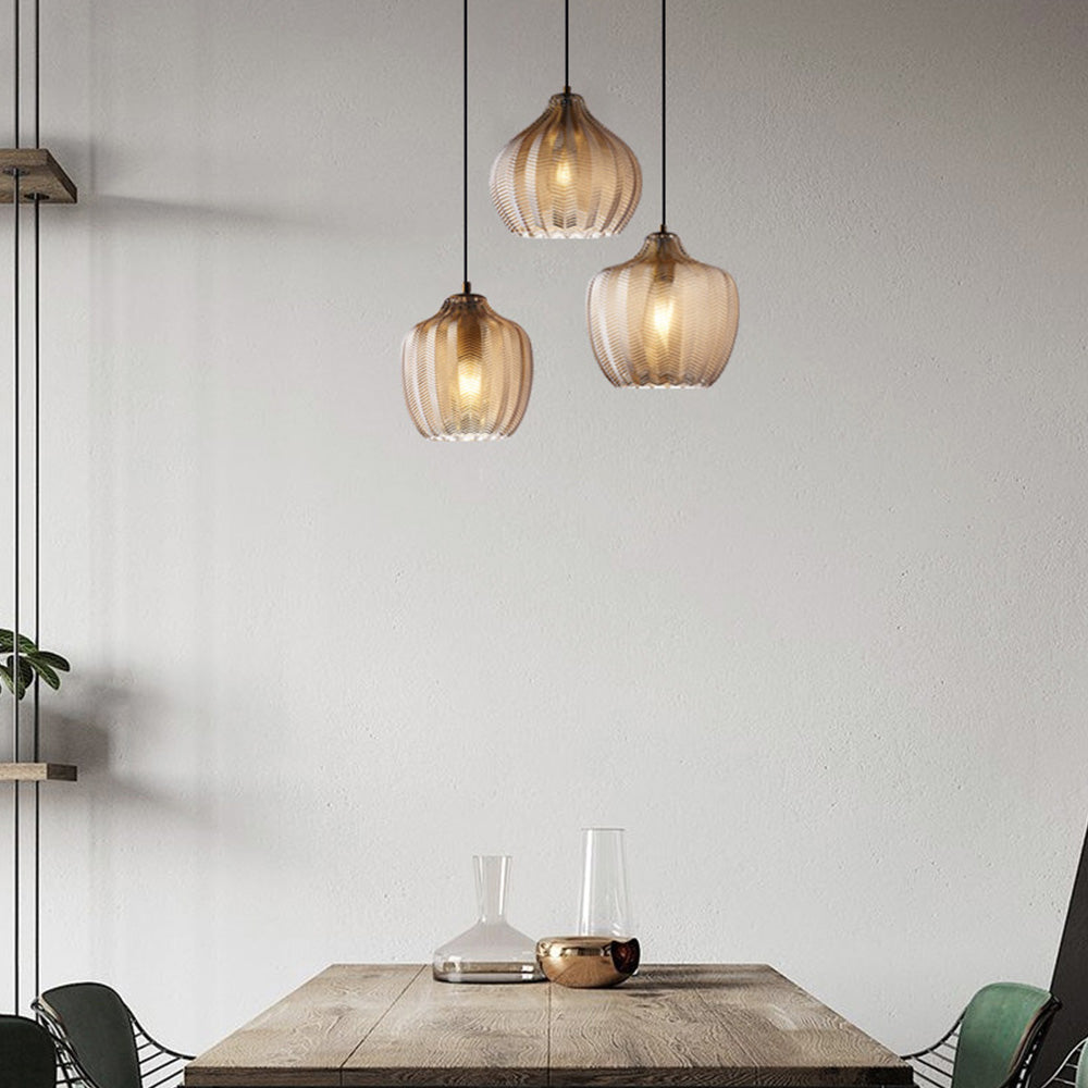 Glass Lampshade Pendant Lamp - Stylish Fixture for Living Room