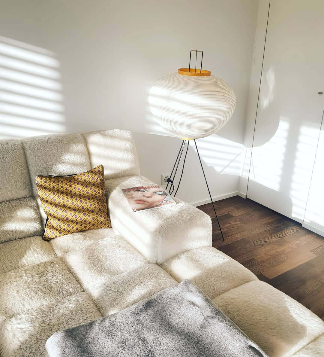 Rice Paper Floor Lamp - Bamboo Frame Soft Light for Living Room