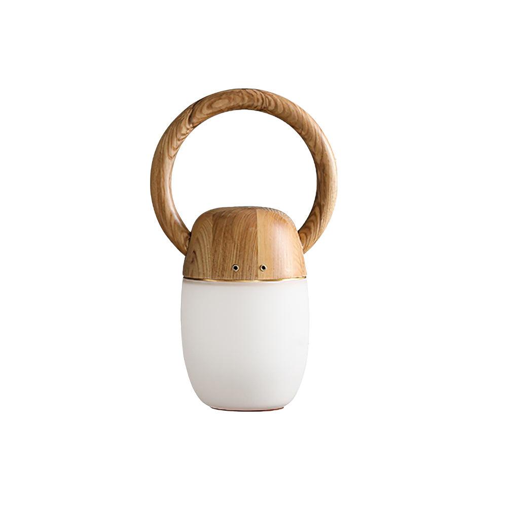 Zen Buddha Tischlampe – Wiederaufladbare LED-Lampe aus Holz für Zuhause und Büro