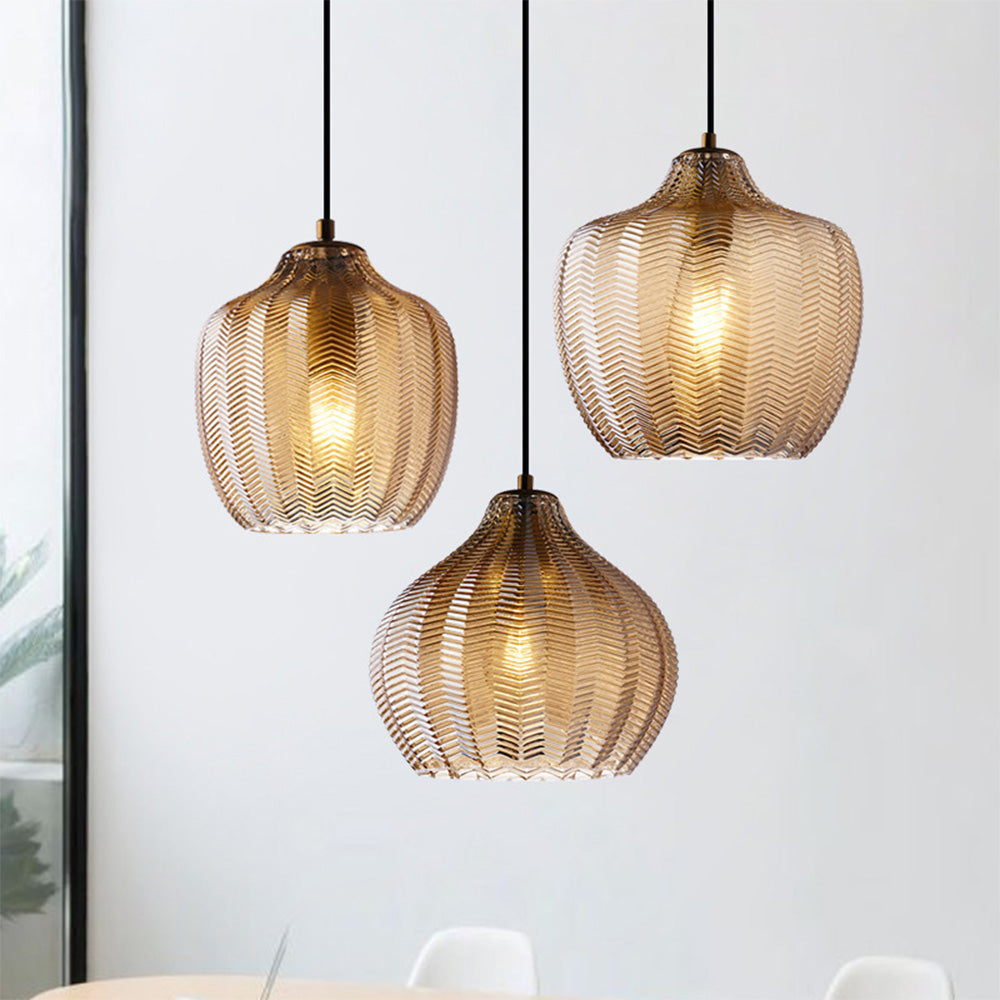 Glass Lampshade Pendant Lamp - Stylish Fixture for Living Room