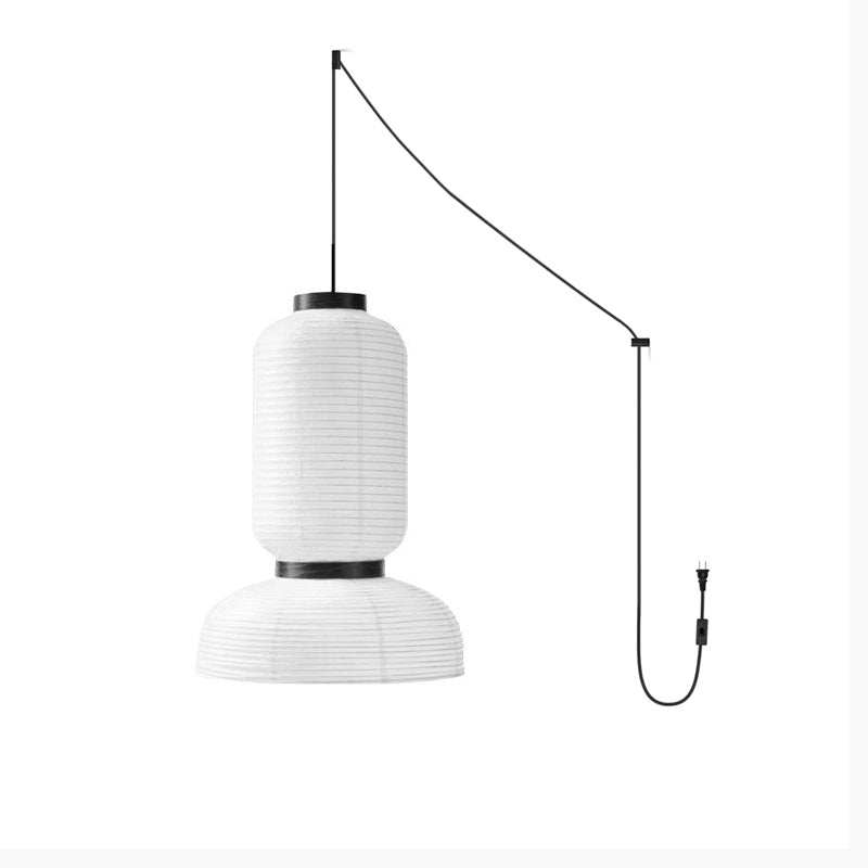 Moderne Hängelampe aus Reispapier fürs Schlafzimmer