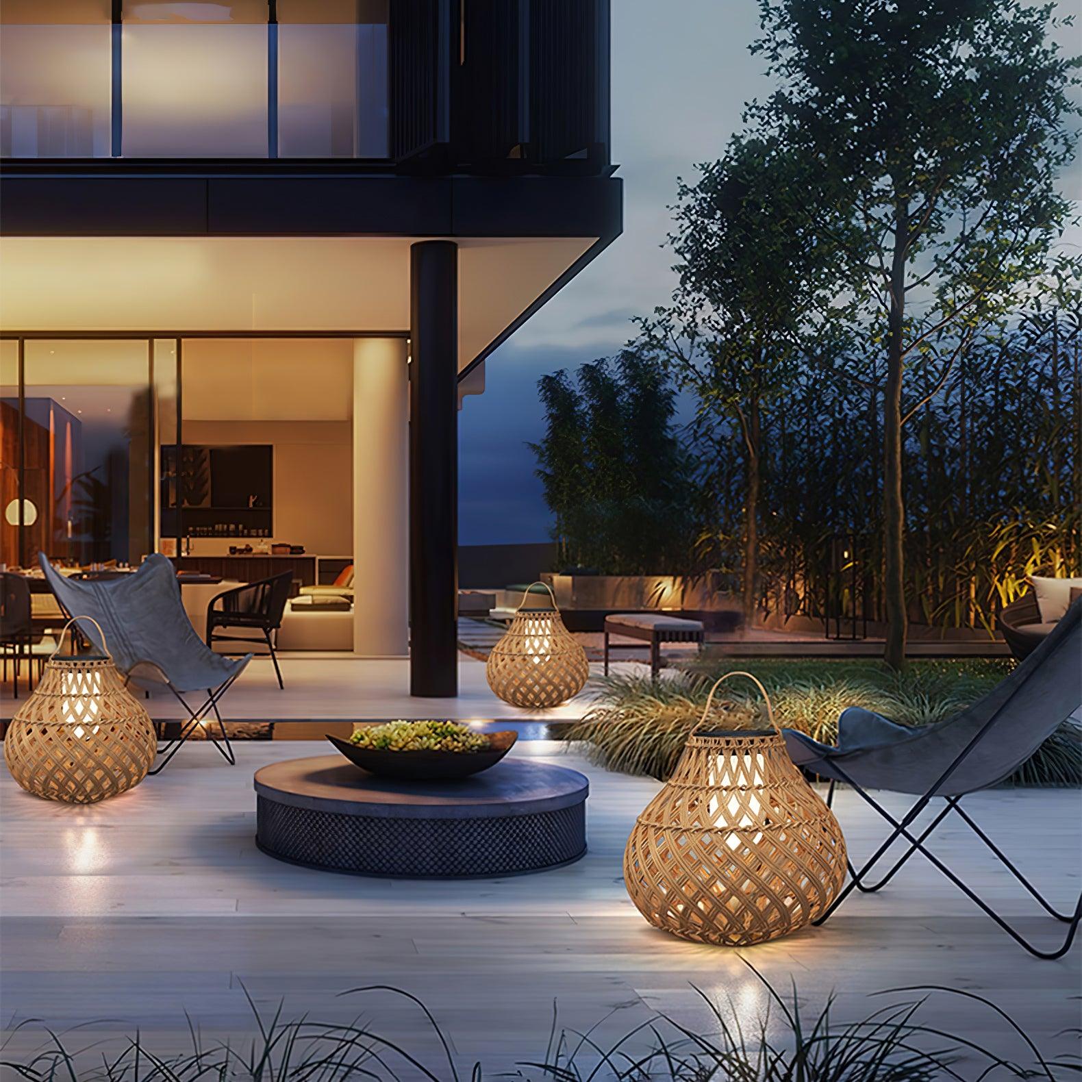 Woven Sphere Lantern Outdoor Lamp - Solar Outdoor Lamp Great