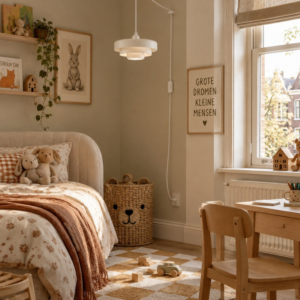 Retro Bauhaus Plug-In Pendant Light