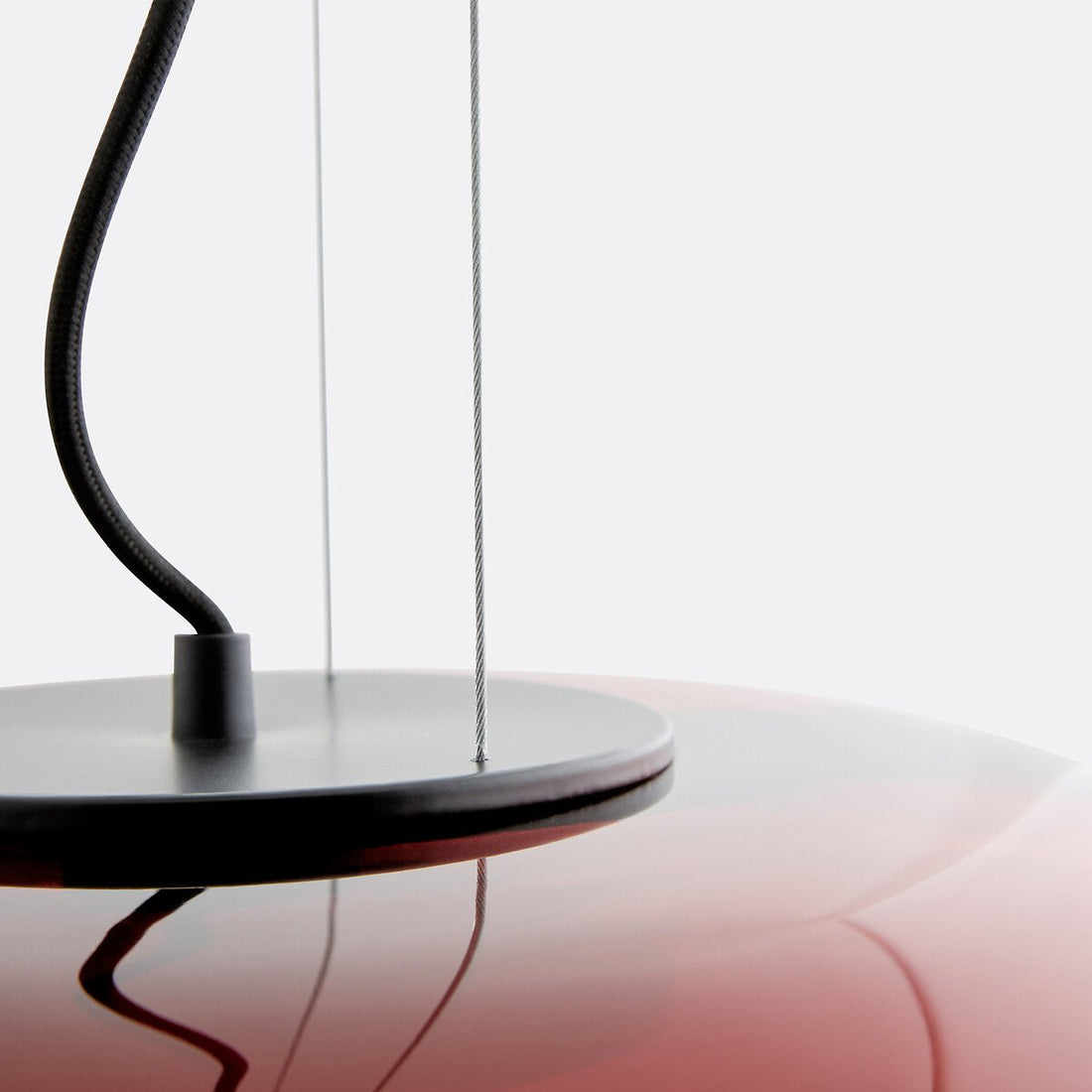 Clinco Modern Mushroom Pendant Light - Colored Glass Hanging Light