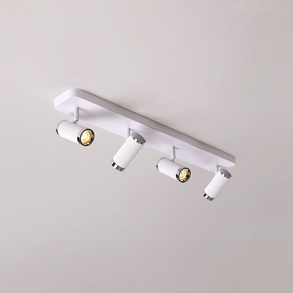 White LED Track Ceiling Light - Simple Metal Modern Adjustable Fixture