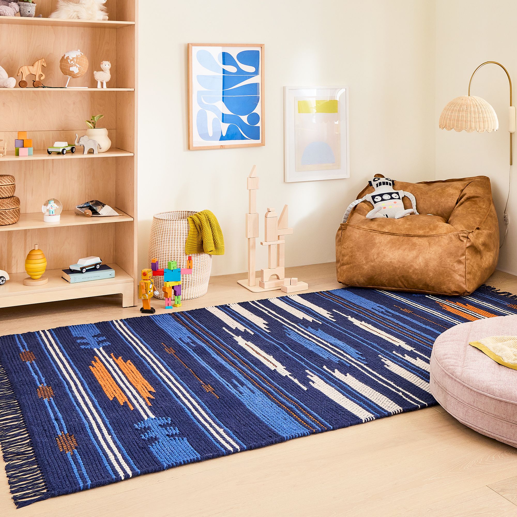 Olvara Scalloped Rattan Bubble Sconce – Wunderliche Wandlampe für Kinderzimmer