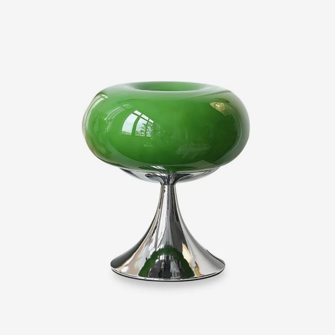 Lollora Rounded Sculptural Lamp - Contemporary Bauhaus Glass Table Light for Bedside