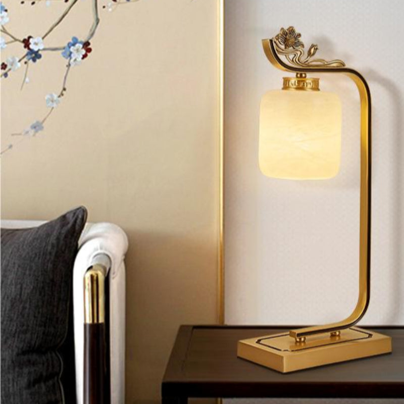 Modern Copper Elegant Lotus Table Lamp