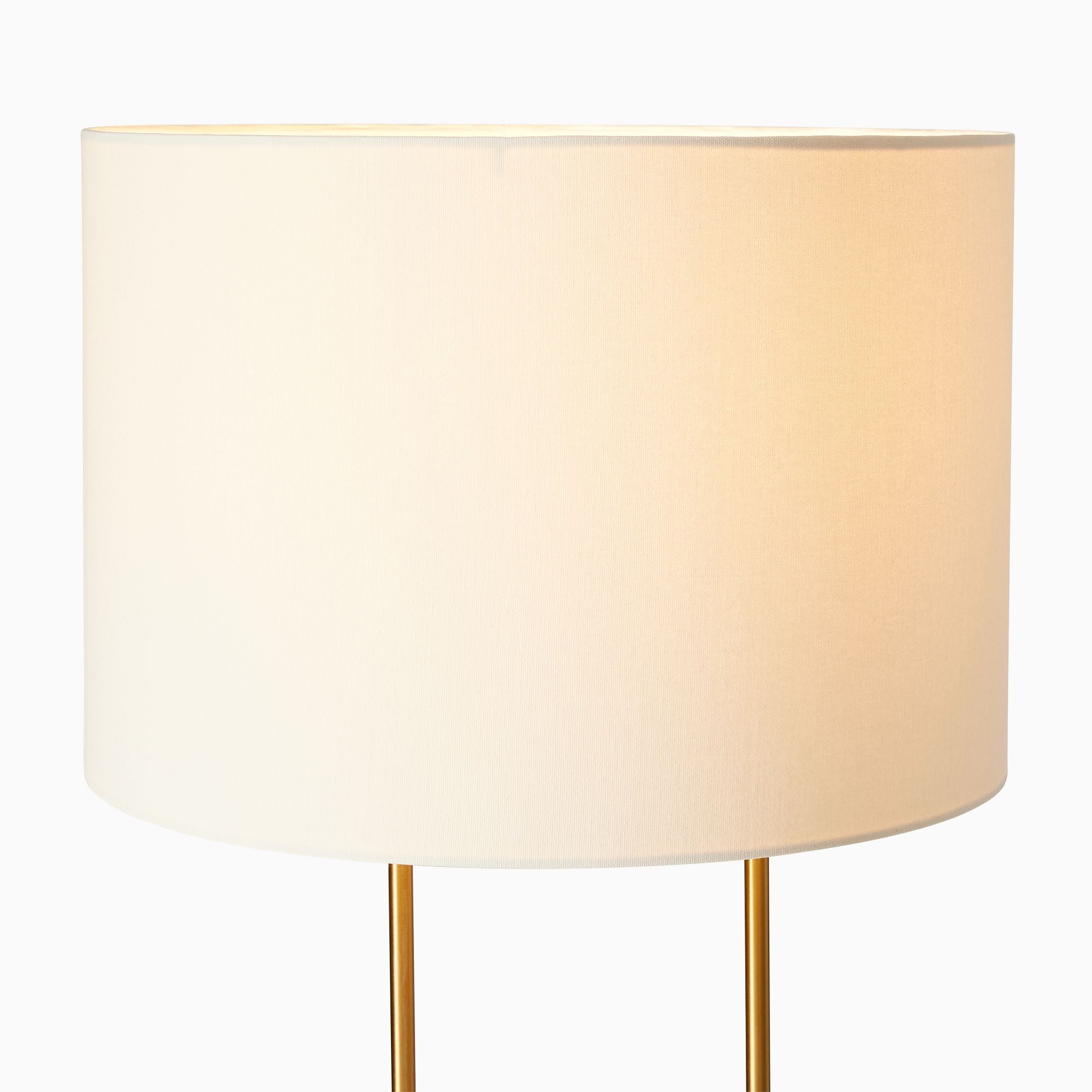 Luma Minimalist Industrial Table Lamp and Floor Lamp – Metal Frame with Soft Fabric Shade for Home and Office