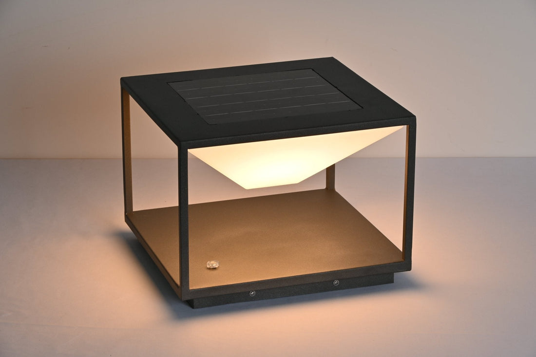 Geometric LED Outdoor Lamp - Minimalist Light for Patio & Garden