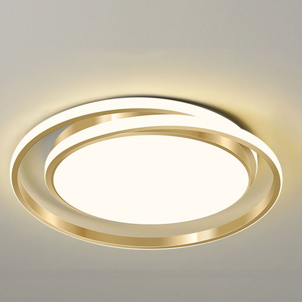 Metal LED Circle Ceiling Light - Modern Acrylic Design for Bedroom