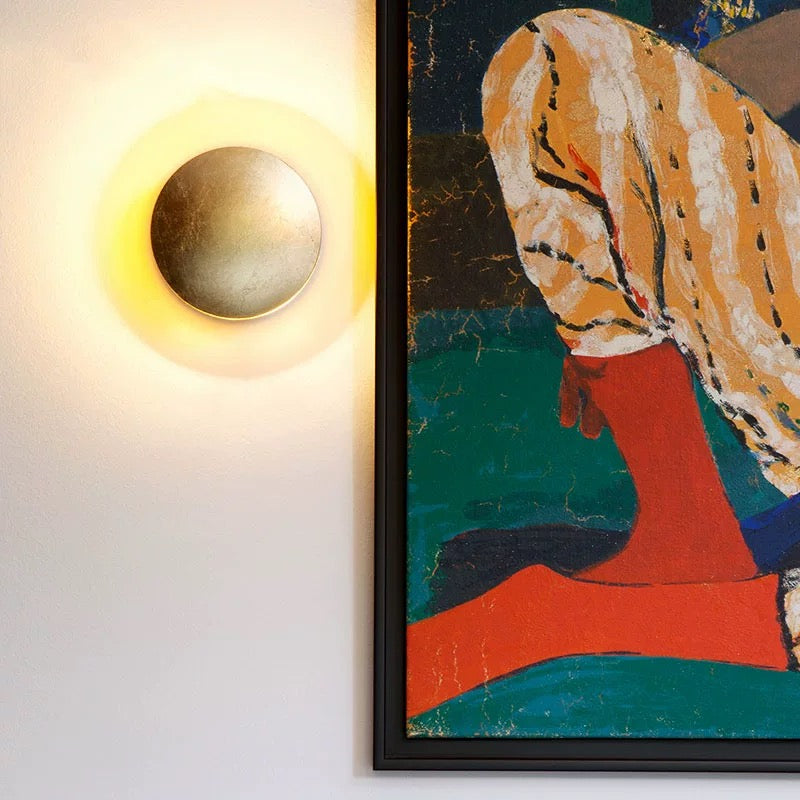 Verstellbare Wandlampe Mit Künstlerischer Eclipse-Scheibe Für Flur Und Schlafzimmer
