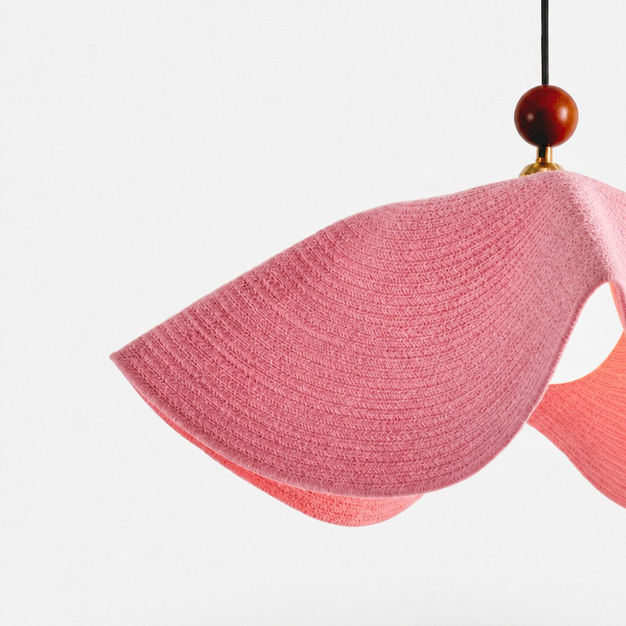 Sculptural Woven Fabric Pendant Lamp