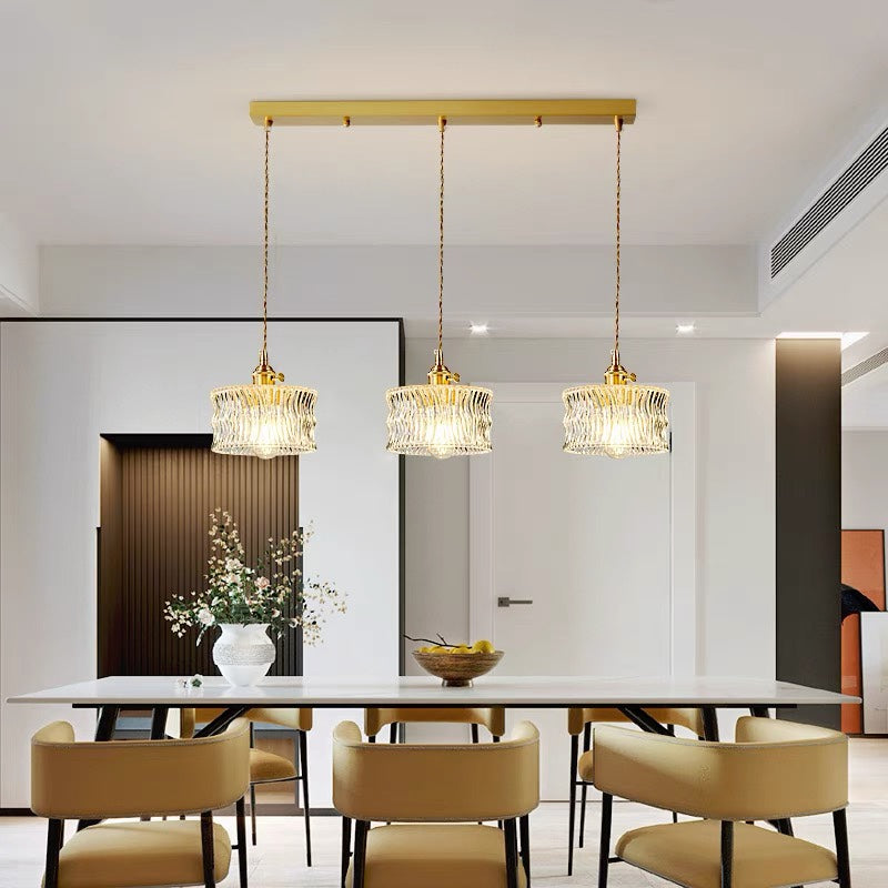 Modern Glass Shade Pendant Fixture - Classy Light for Dining Living