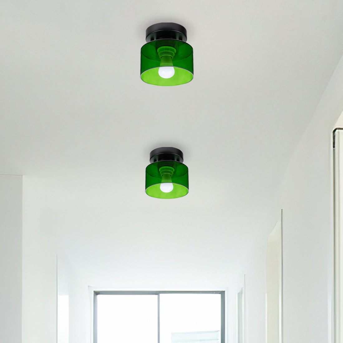 Bauhaus Glass Ceiling Light - Minimalist Mini Design Lamp For Hallway