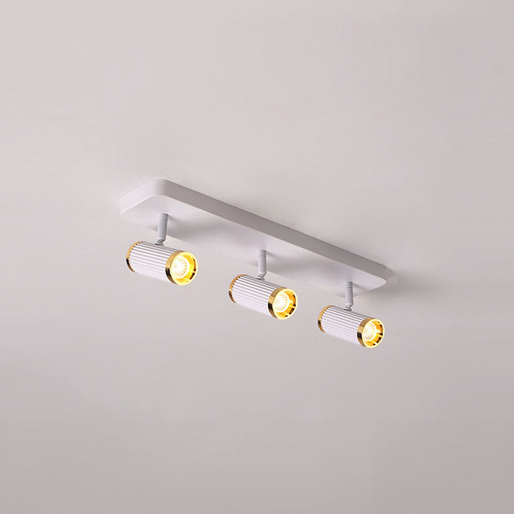 Weiße LED-Schienen-Deckenleuchte – einfache, moderne, verstellbare Metallleuchte