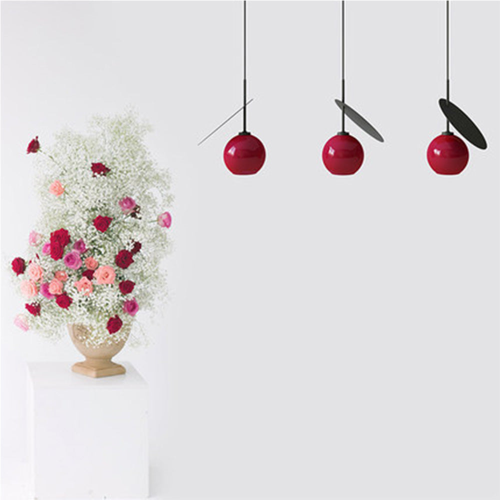 Postmodern Double Pendant Lamp - Cherry Design with Dual Lighting