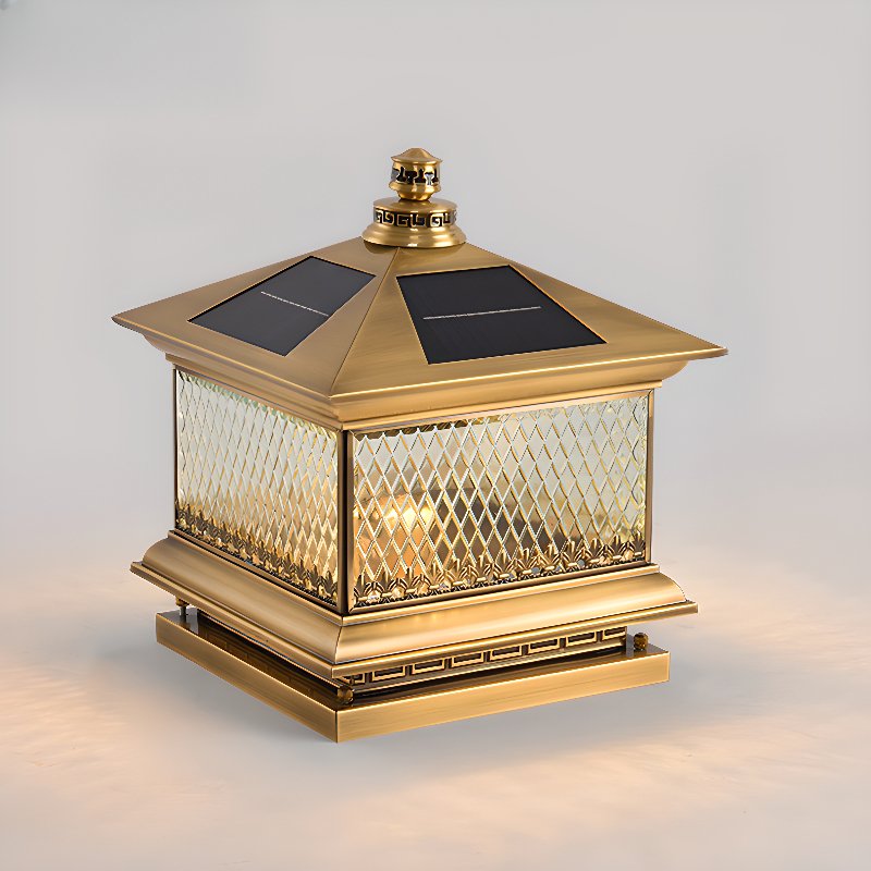 Solar-Pfostenleuchte Diamond – Elegante Außenleuchte aus Glas für Gartenwege
