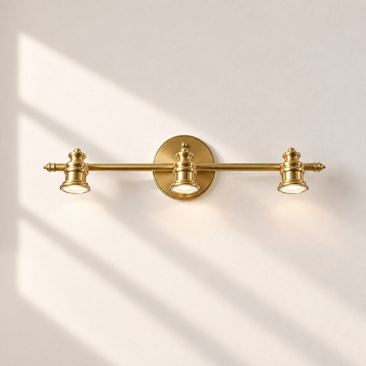 Aurelia Brushed Brass Adjustable Vanity Wall Light
