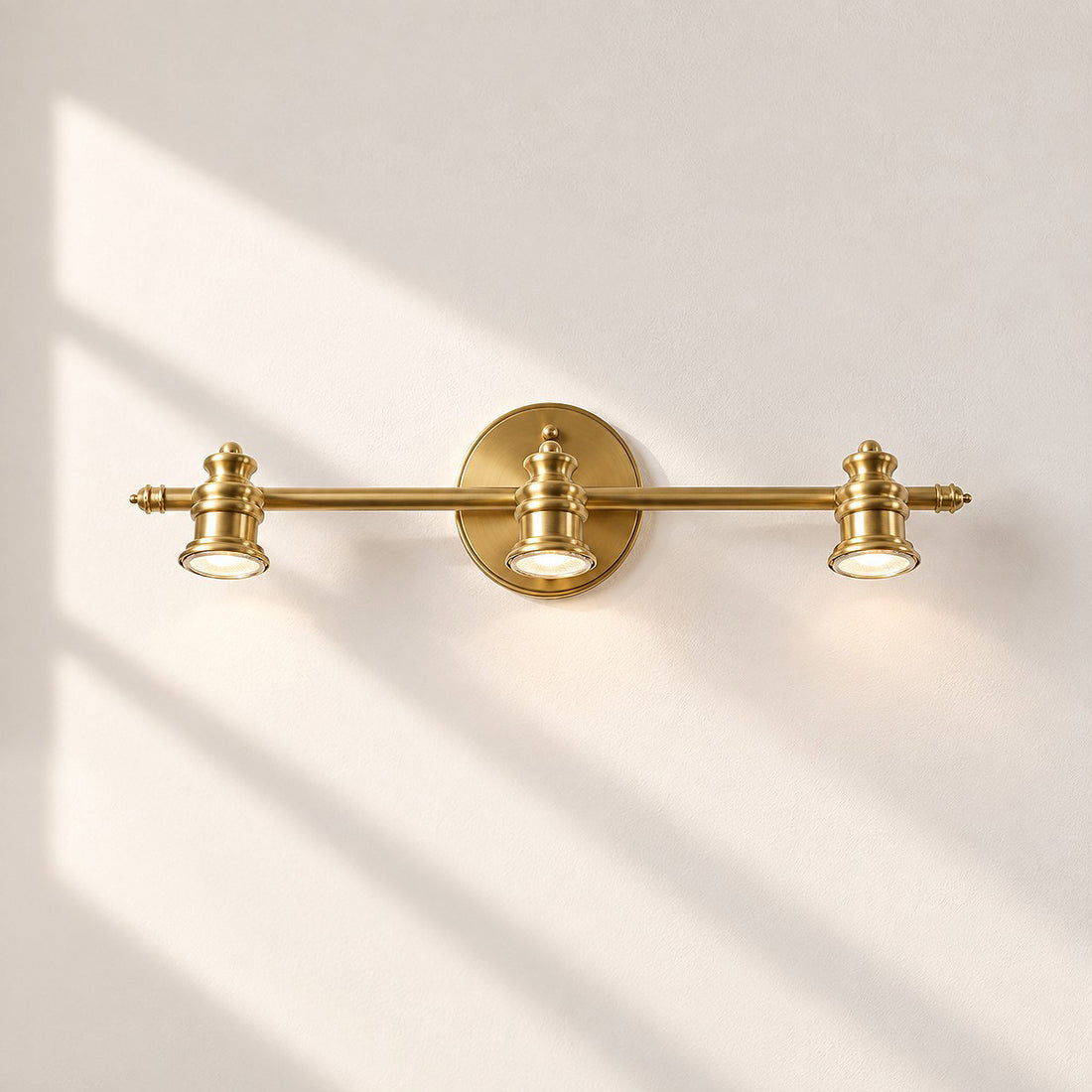 Aurelia Brushed Brass Adjustable Vanity Wall Light