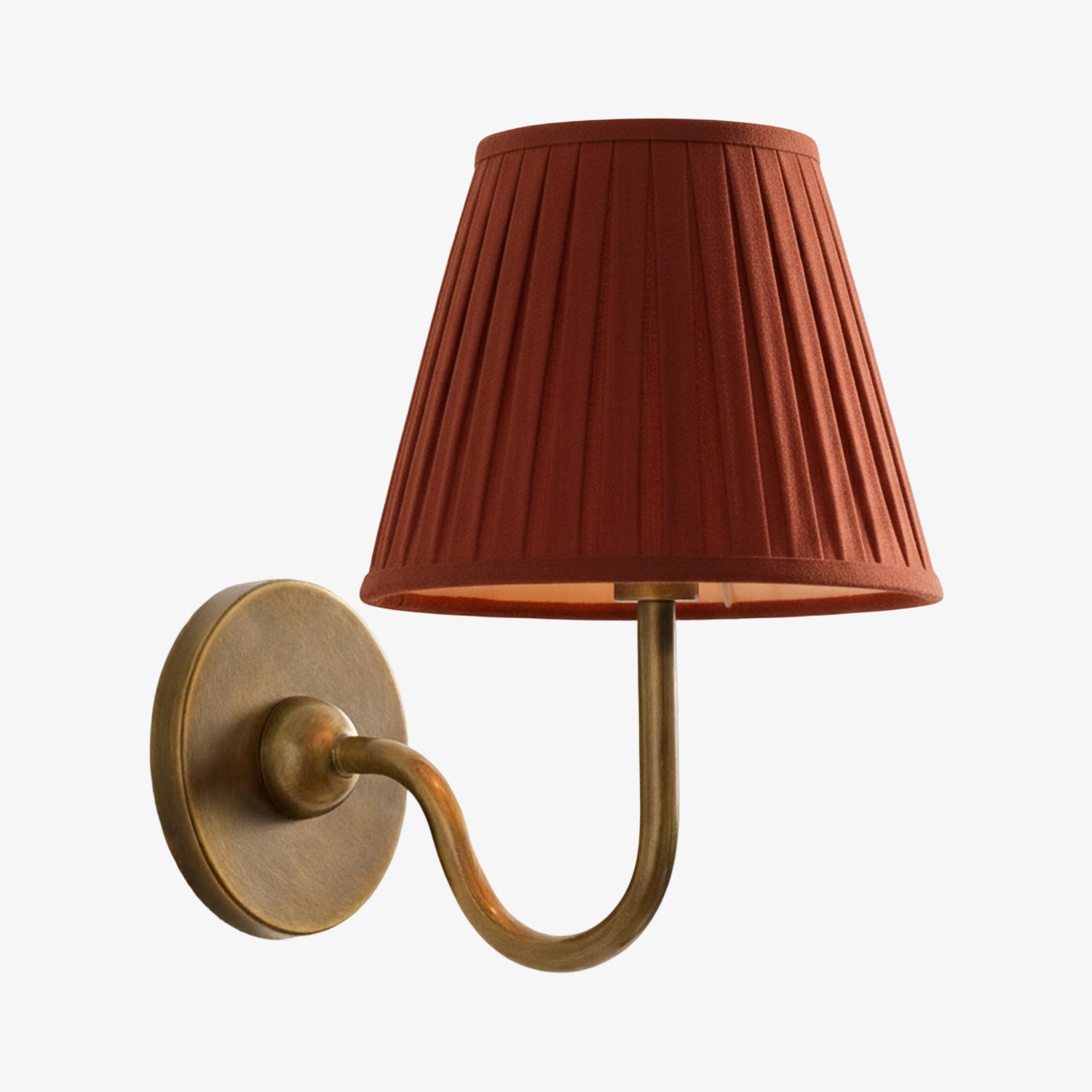 Luvora Vintage Pleated Shade Wall Lamp - Modern Brass Linen Wall Lighting
