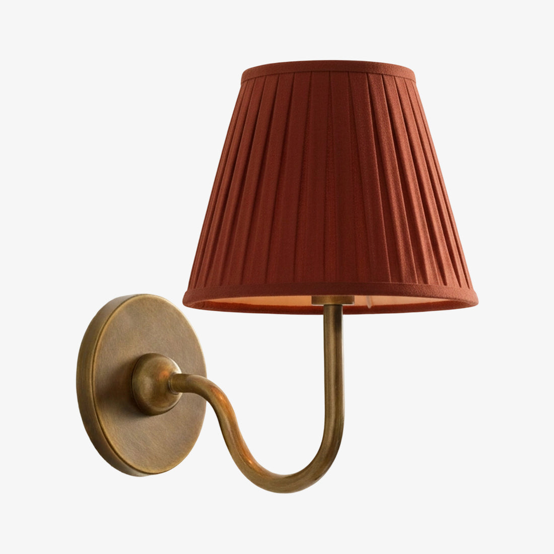 Luvora Vintage Pleated Shade Wall Lamp - Modern Brass Linen Wall Lighting
