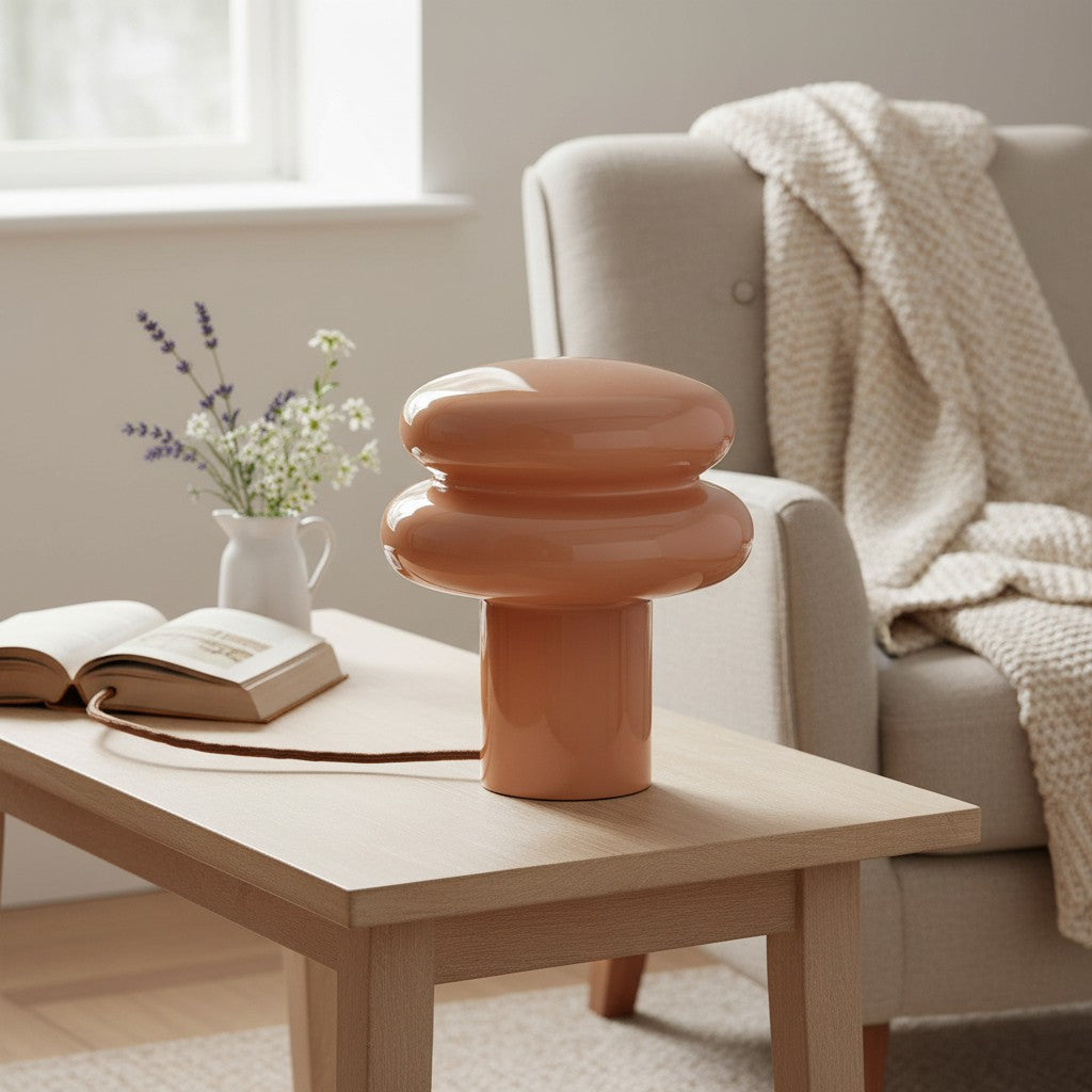 Orra Kleine Opal-Tischlampe - Pilzglaslampe fürs Wohnzimmer