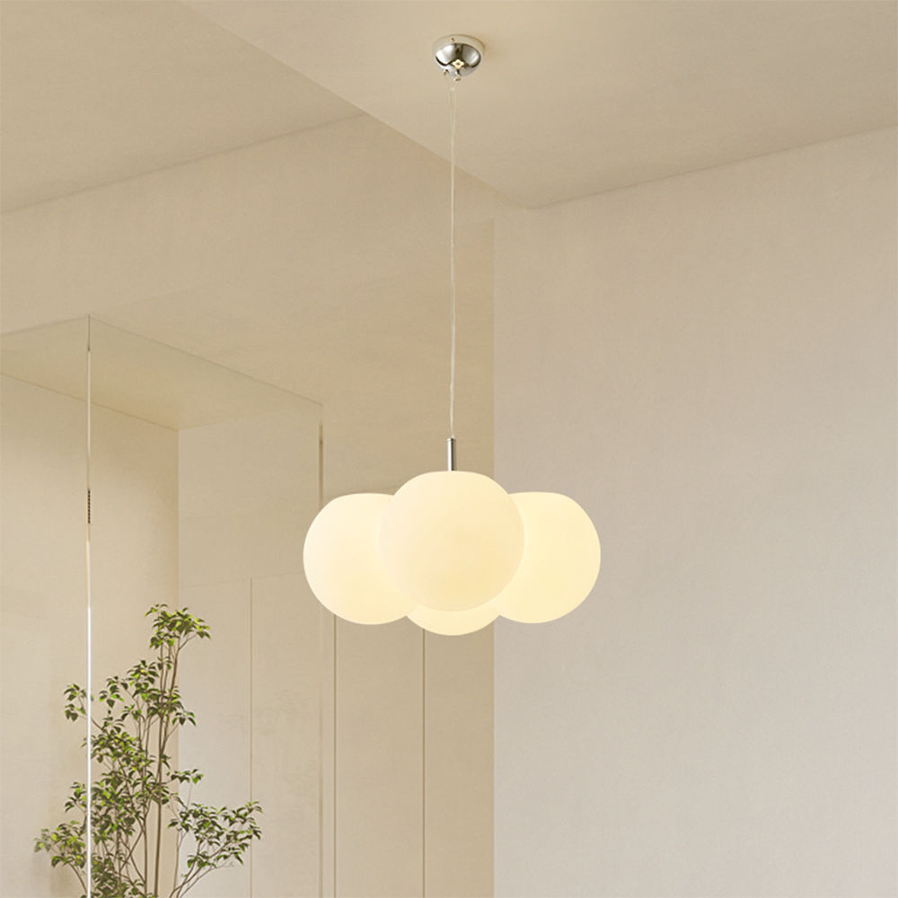 Nordic Cloud Ball Ceiling Light - Warm LED Glow for Cozy Bedroom